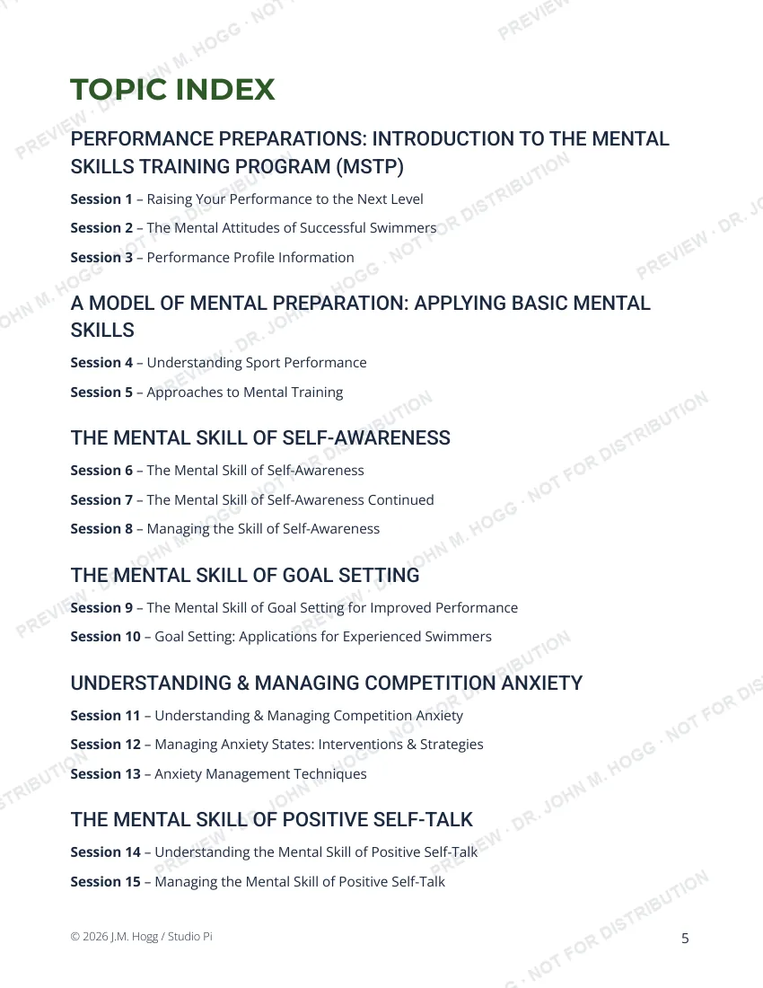 Sample page: Part 2 · the topic index, all 54 sessions by topic