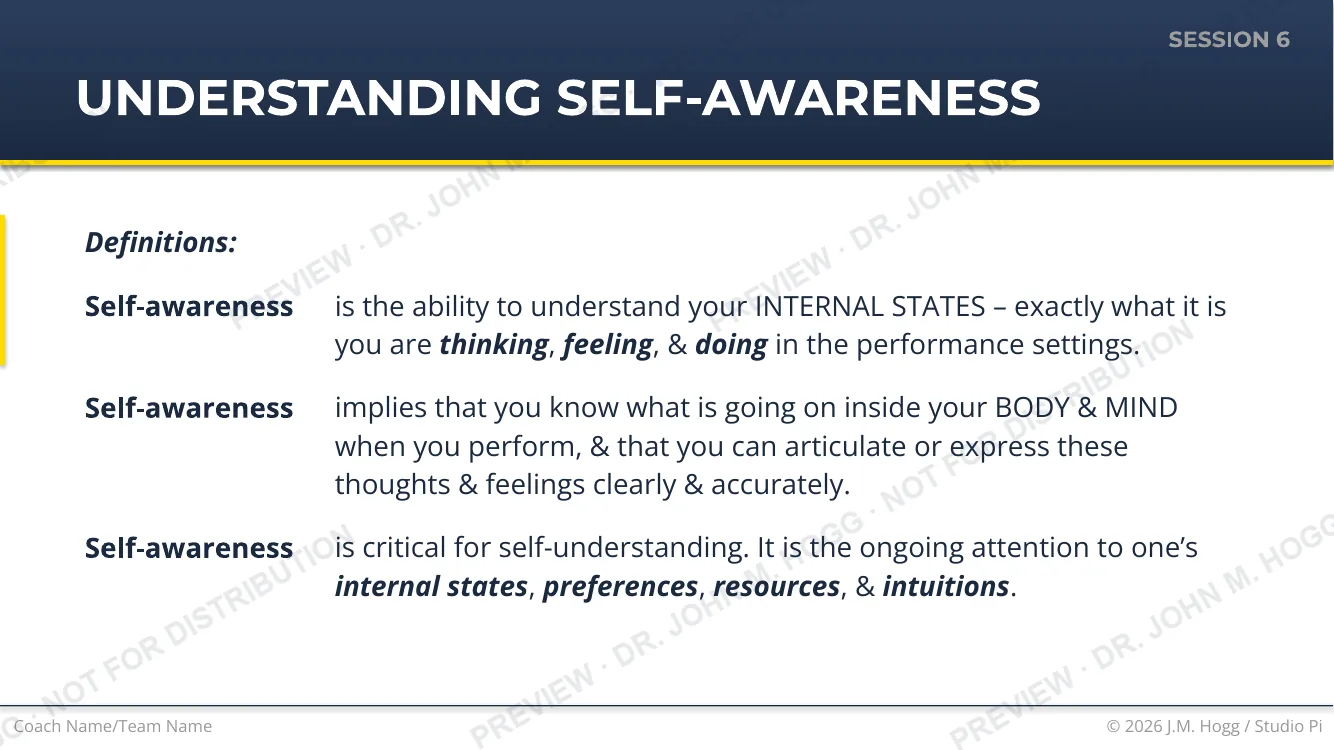 Sample page: Part 2 · inside Session 06, Self-Awareness
