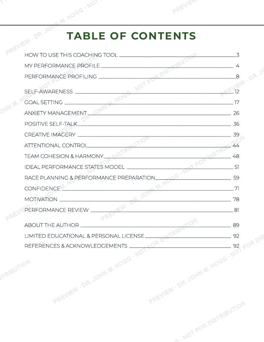 Sample page: Part 3 · table of contents