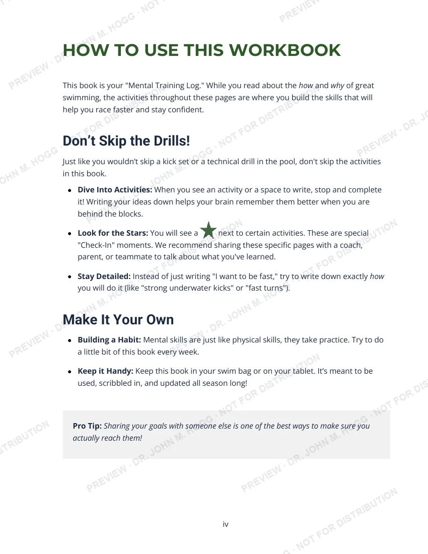 Sample page: How to use this workbook