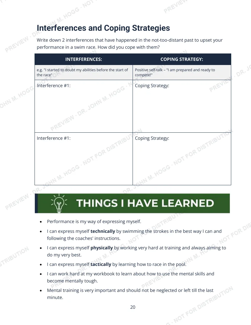 Sample page: Things I Have Learned · chapter recap